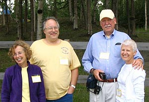 Photo of Bessie Buzby Spencer's family attending. From left: Loli Moe, Spencer Bryant, Robert and Molly Gleason