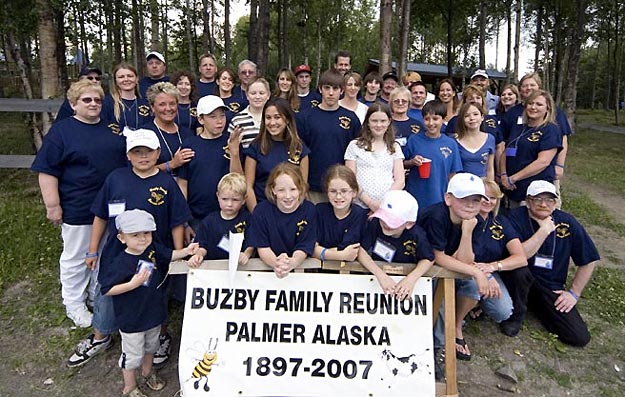Group photo of the Ted Buzby family