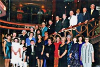 Group photo of Buzby clan on a family reunion cruise.